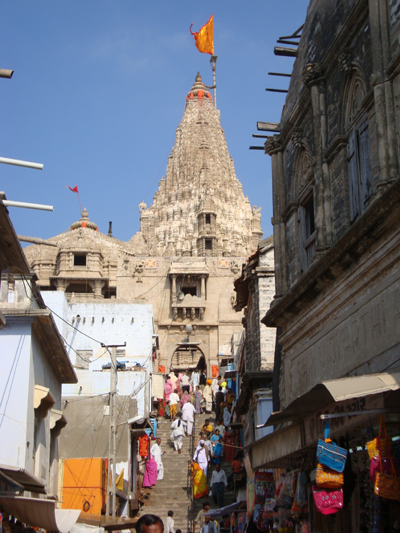 Dwarkadheesh Temple is situated in Dwarka and Dedicated to Lord Krishna. Dwarkadheesh temple is built by lord krishna's grand son in 400 BC.
